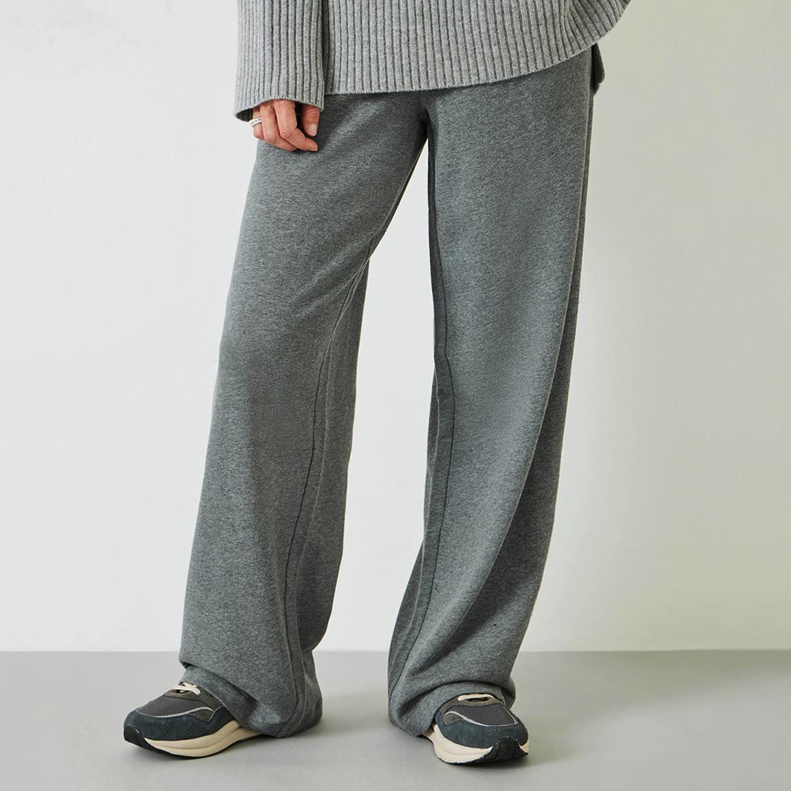 Grey Theo Tailored Cotton Trousers main product photo
