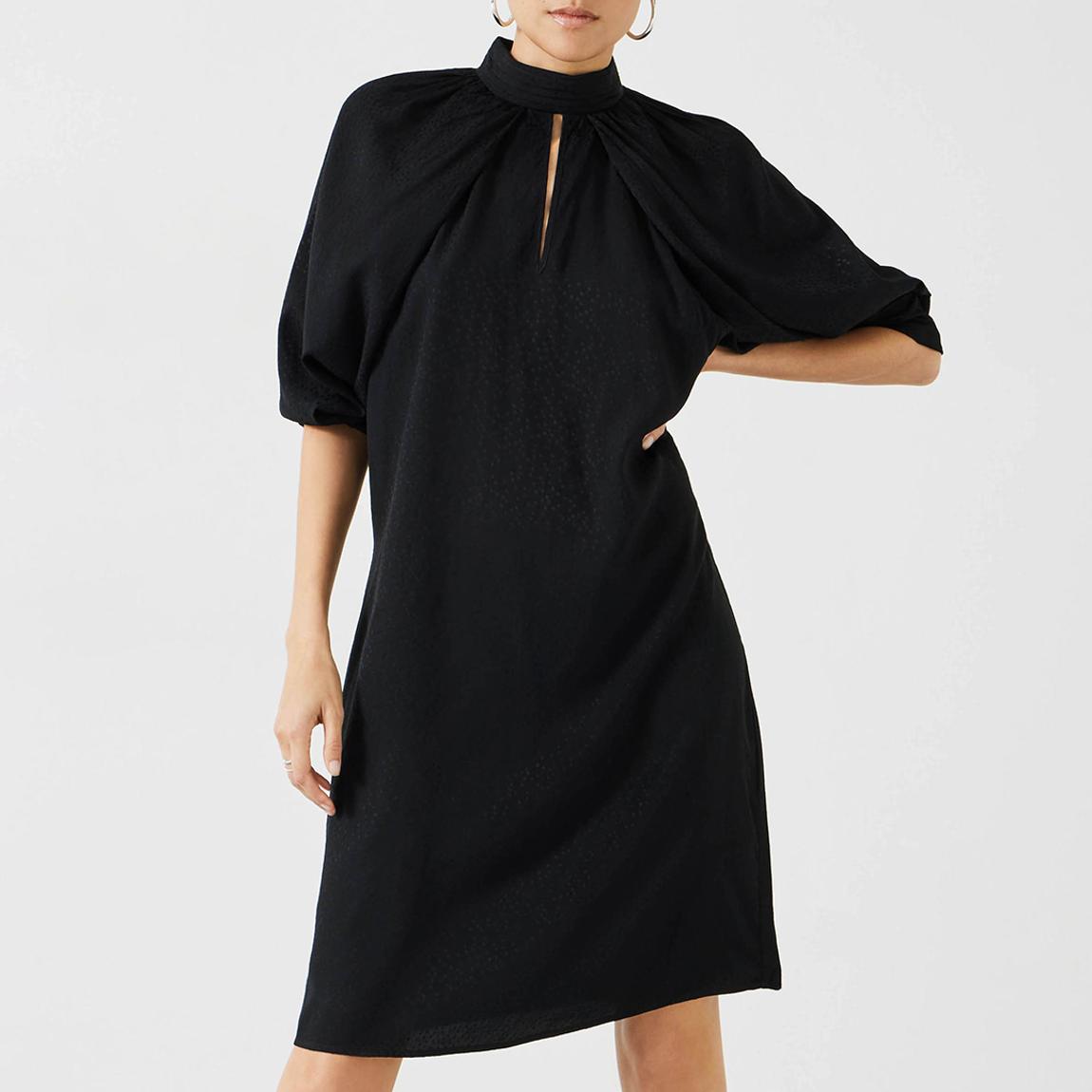 Black Lilianna Jacquard Mini Dress main product photo
