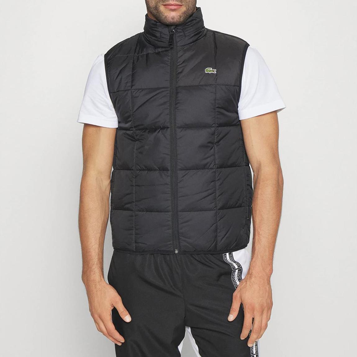 Black High Neck Zip Gilet main product photo