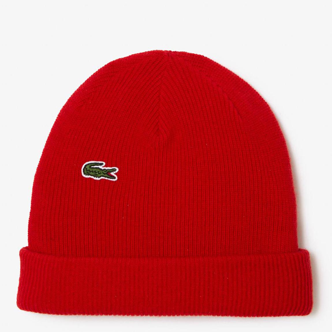 Red Ribbed Beanie main product photo