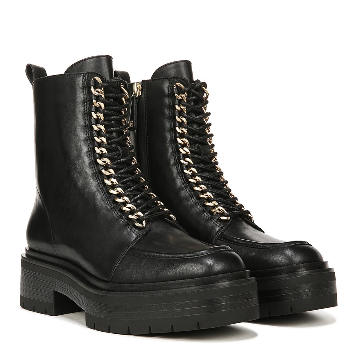 Black Lovrin Lace Up Ankle Boots main product photo