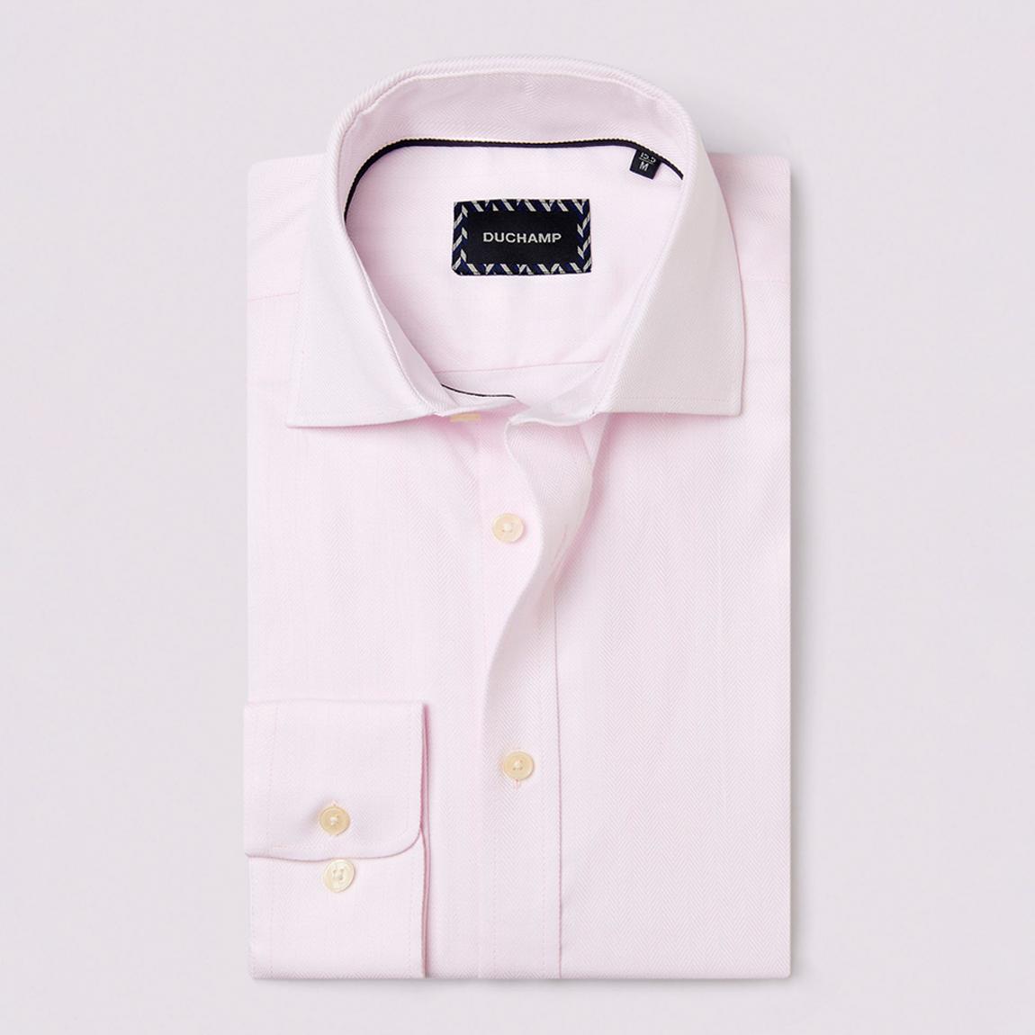 Pink Royal Herringbone Cotton Shirt main product photo
