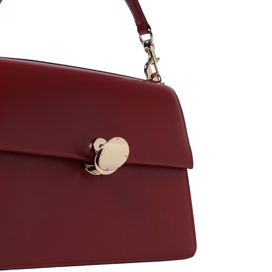 Chloé Deep Red Penelope Medium Top Handle Bag - BrandAlley