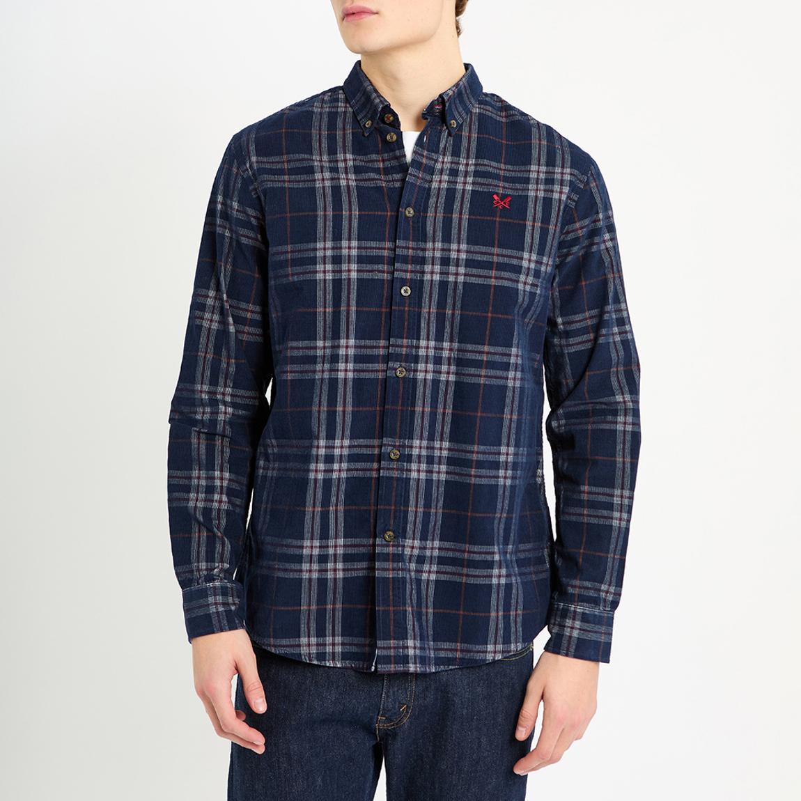 Navy Cord Checked Shirt main product photo