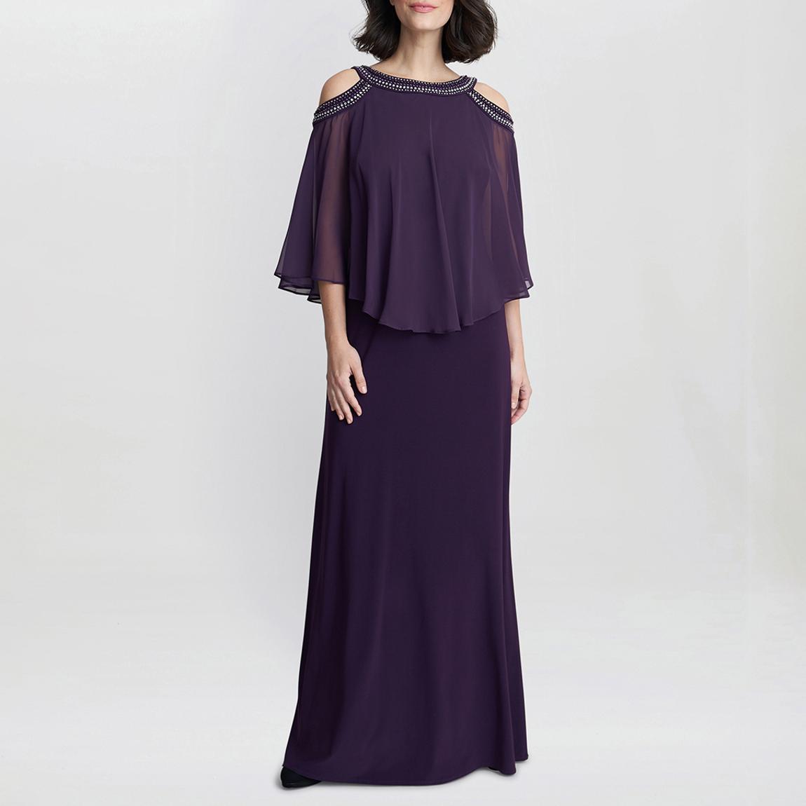 Purple Audrey Cold Shoulder Popover Gown main product photo