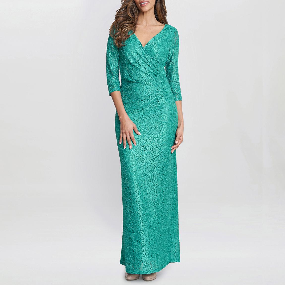 Turquoise Fearne Lace Wrap Maxi Dress main product photo