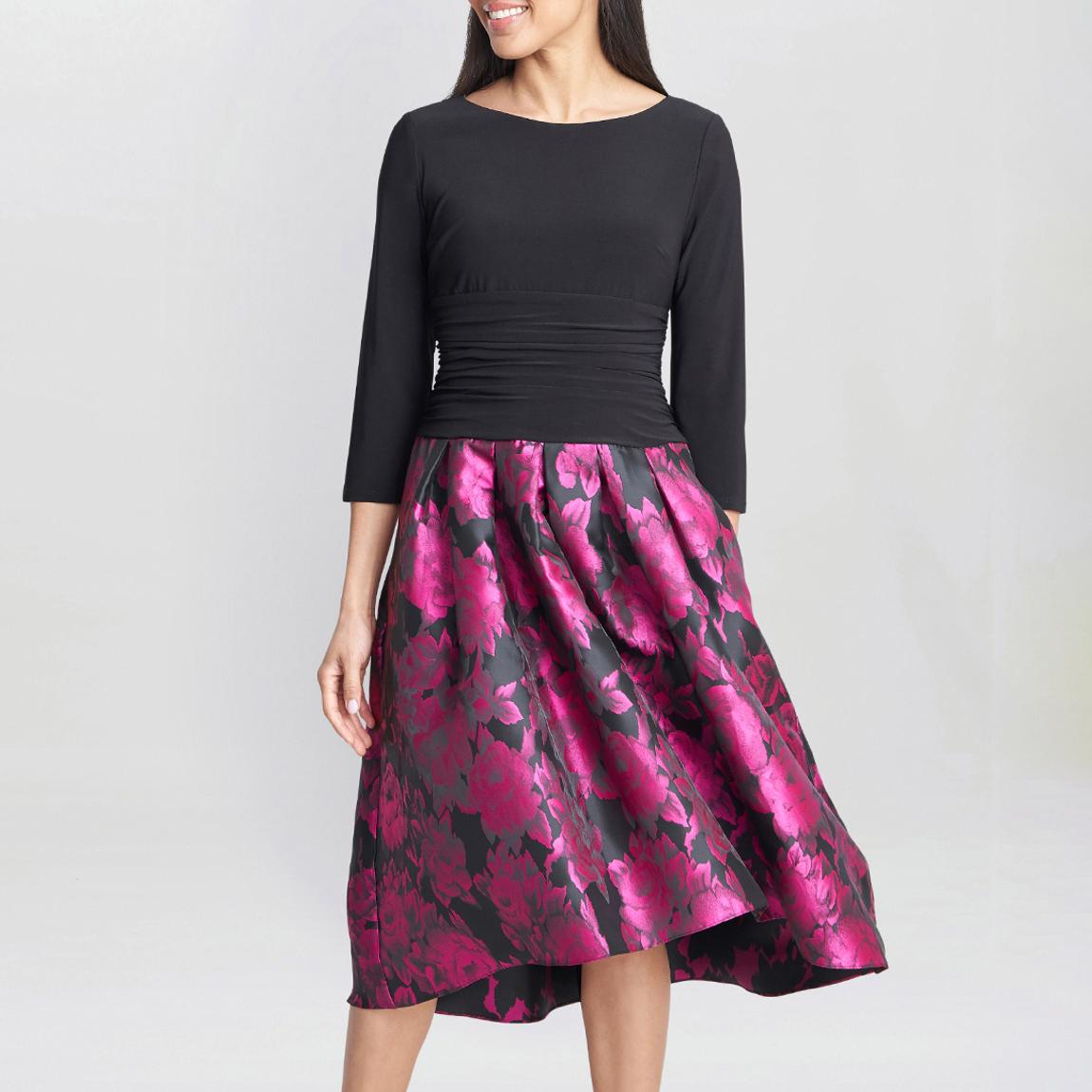 Black Hannah Floral Printed Dress main product photo