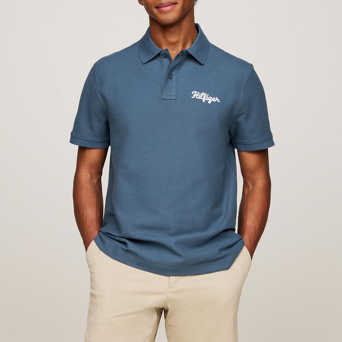 Blue Chainstitch Logo Polo Shirt main product photo