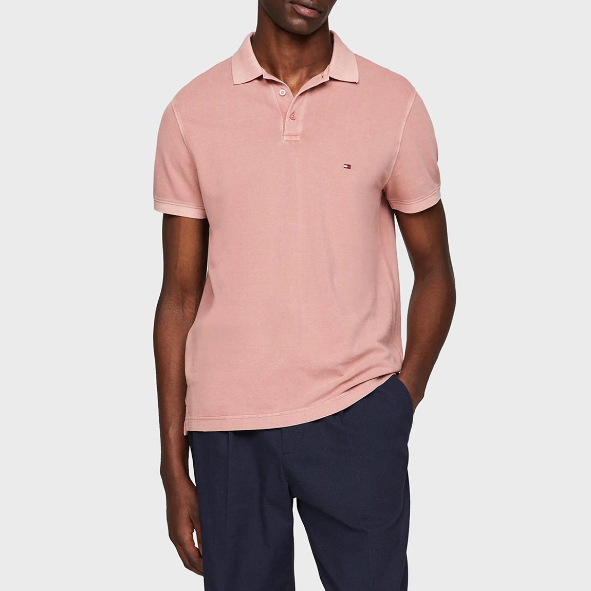 Pink Garment Dye Polo Shirt main product photo