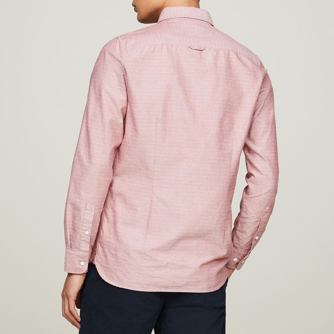Red Printed Oxford Dobby Shirt main product photo