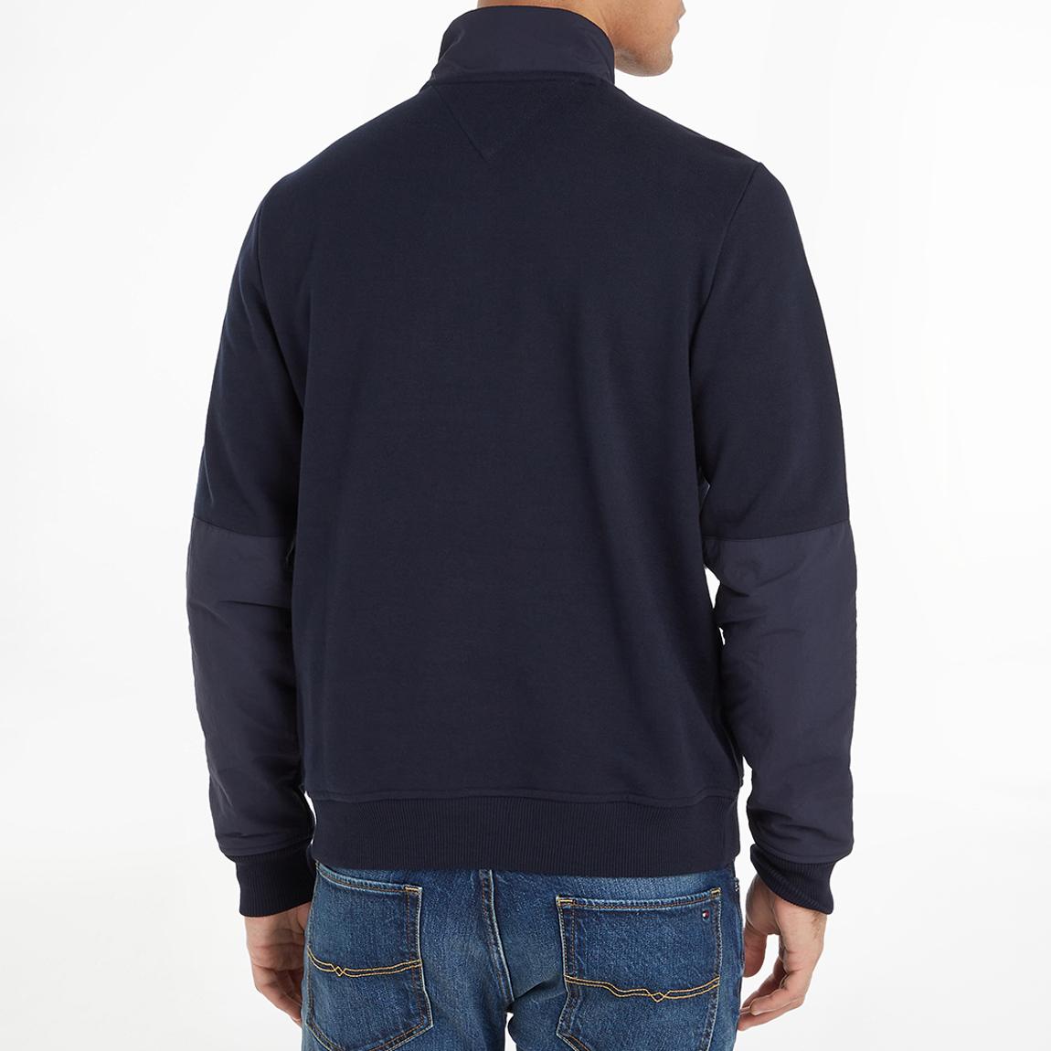 Navy Embroidered Half Zip Sweatshirt main product photo