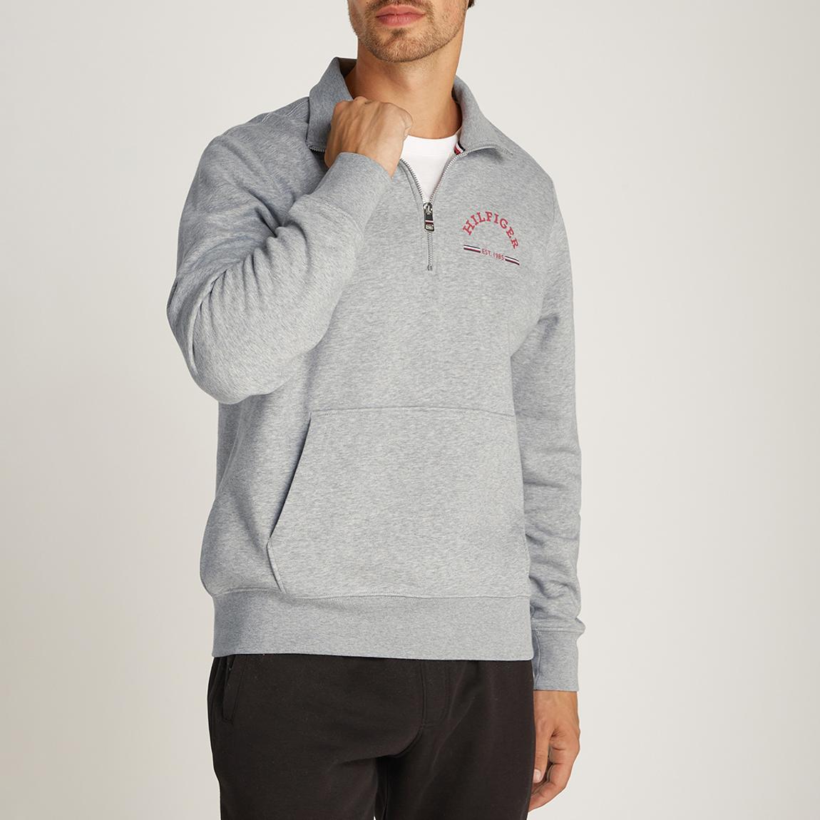 Grey Half Zip Sweatshirt main product photo