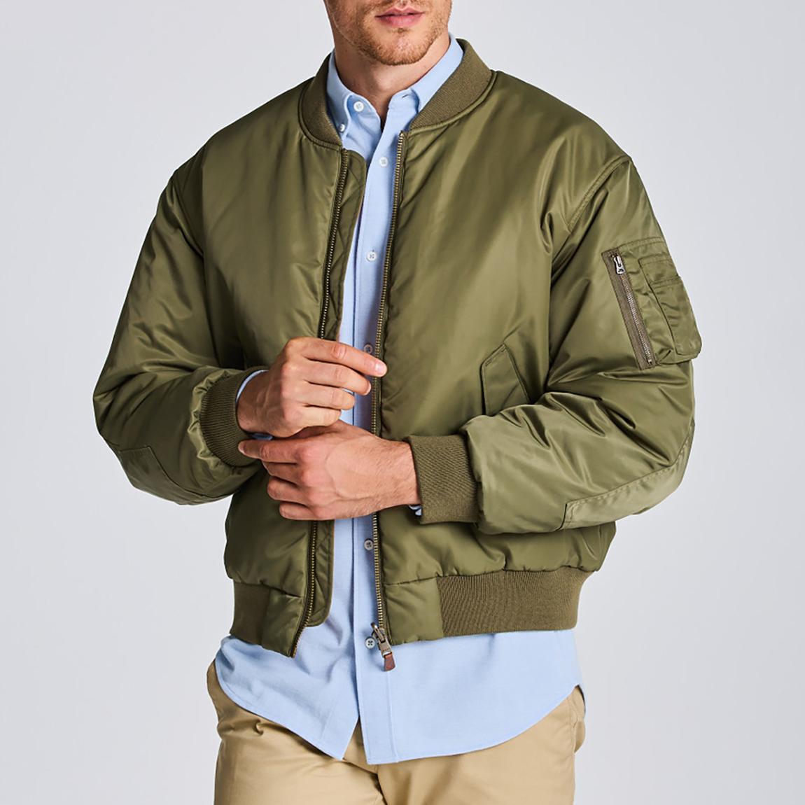 Khaki Reversible Bomber Jacket main product photo