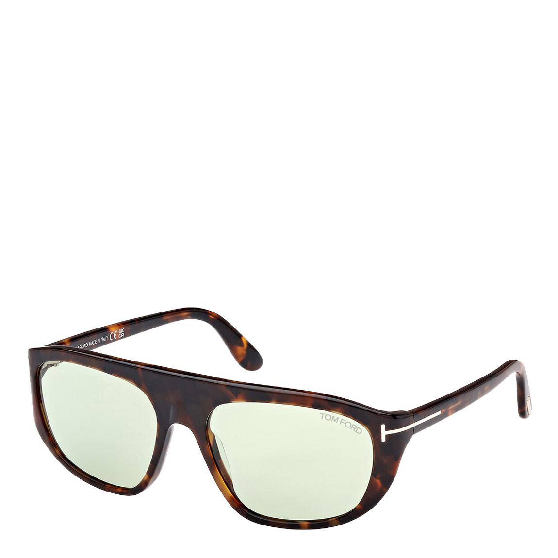 Unisex Tom Ford Havana/Green Sunglasses 58mm main product photo