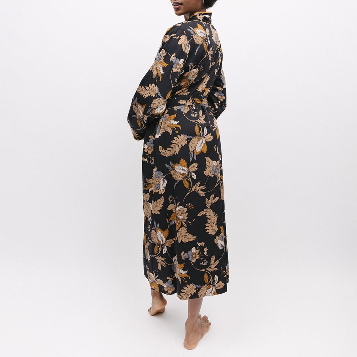Black Brixton Floral Print Dressing Gown main product photo