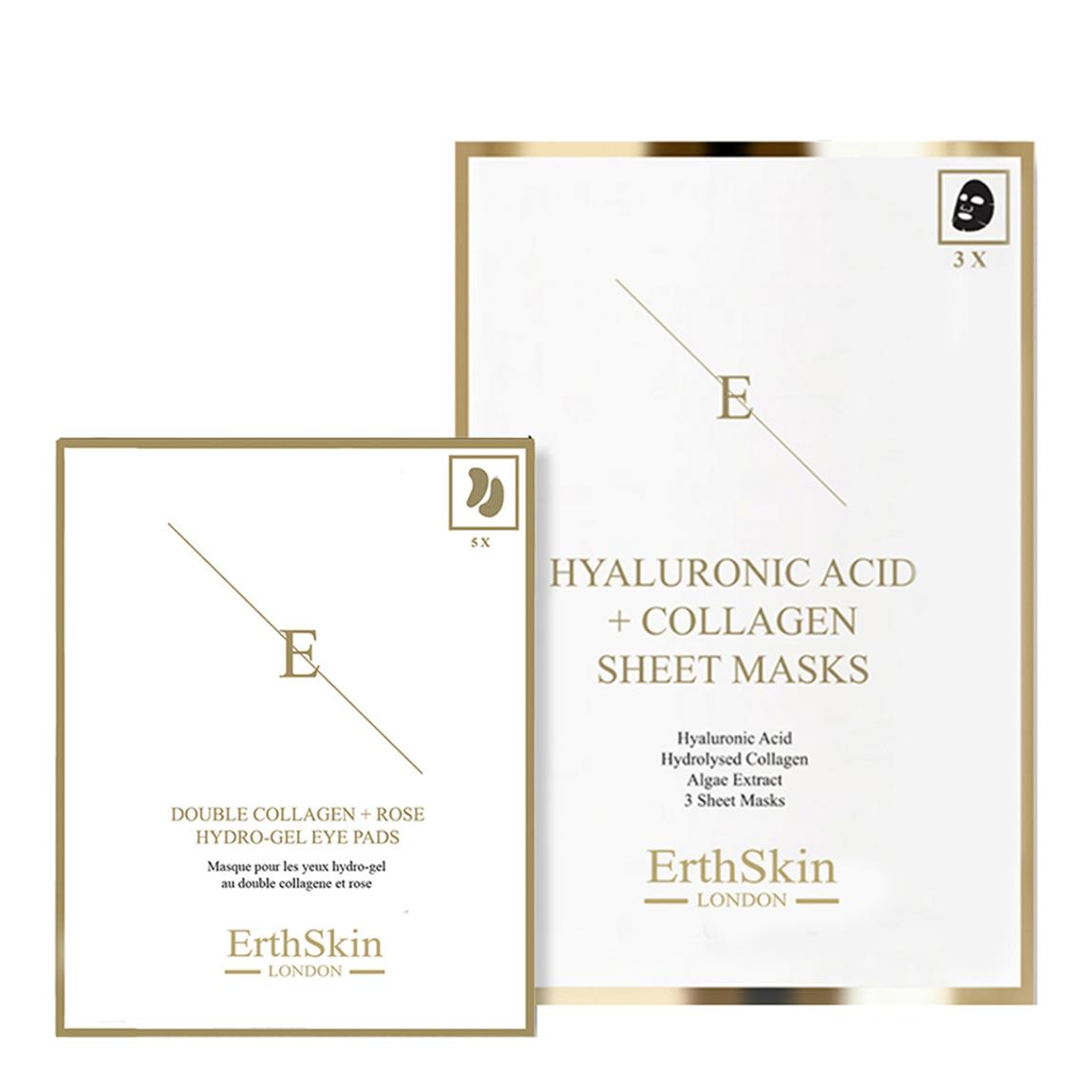 Hyaluronic Acid &Amp;Amp; Collagen Mask - 3 Sheets + Double Collagen + Rose Hydrogel Eye Pads 5 X 2 main product photo