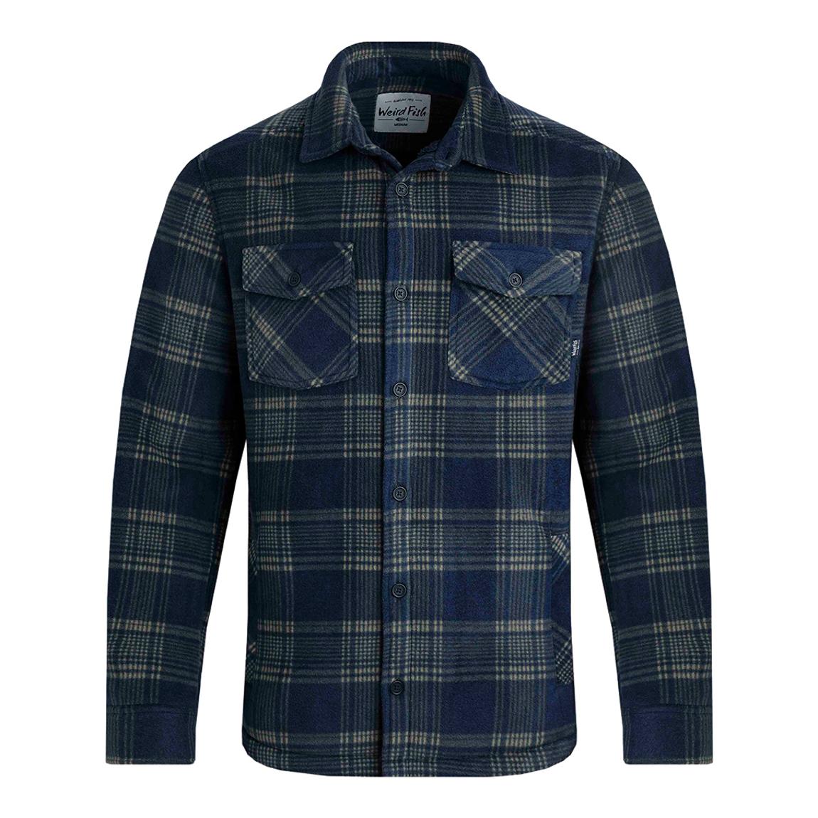 Navy Tyburn Fleece Shacket main product photo