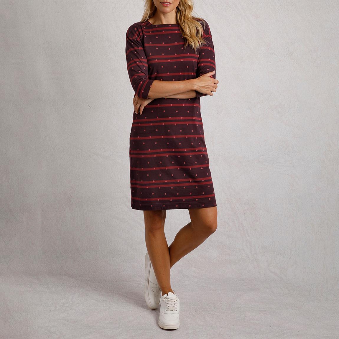Burgundy Amria Cotton Dress main product photo