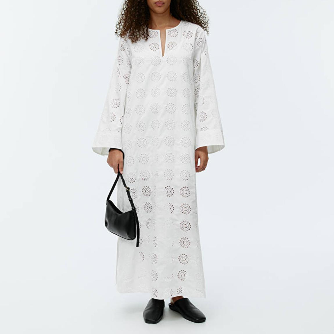 White Embroidered Tunic Dress main product photo