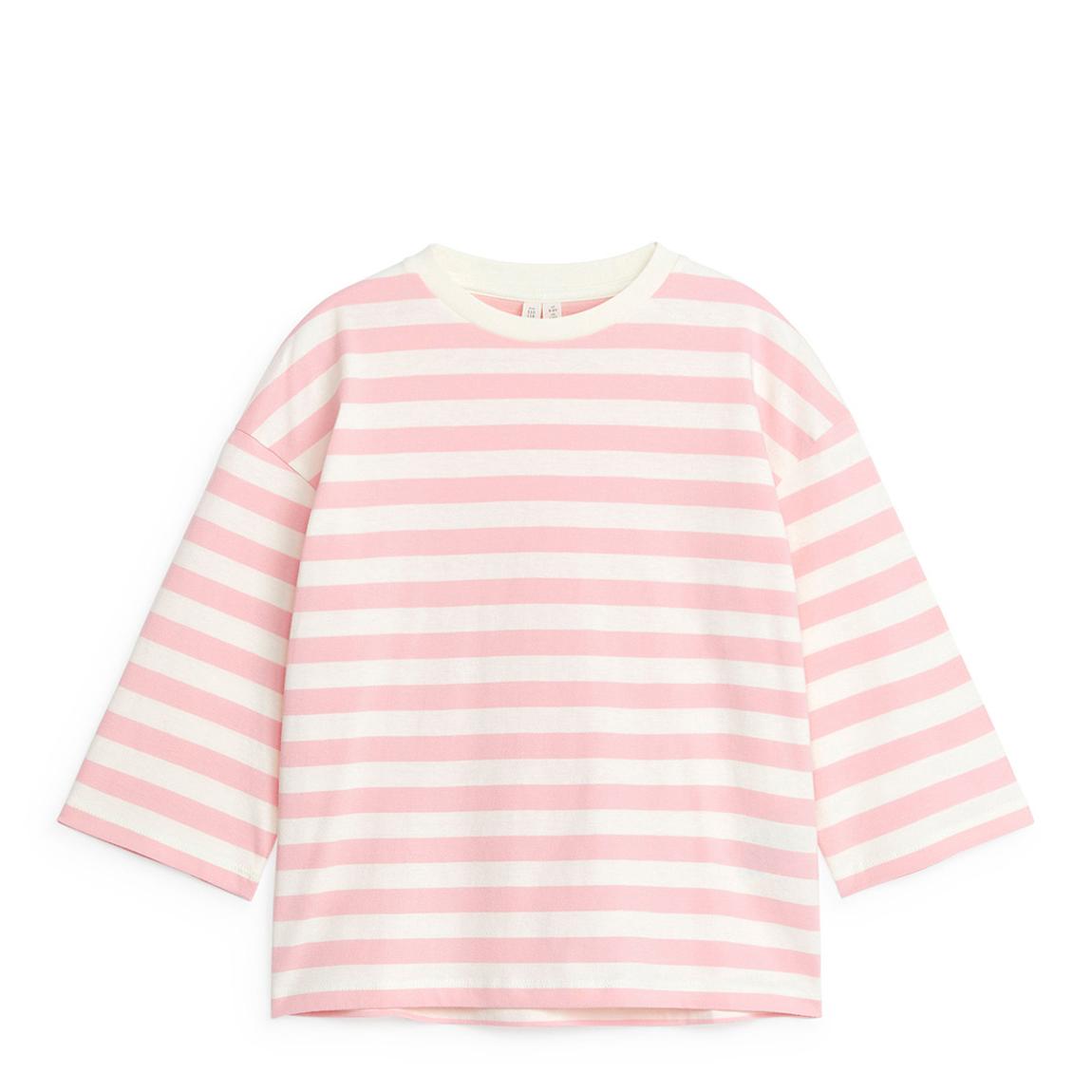Kid's Pink Striped T-Shirt main product photo