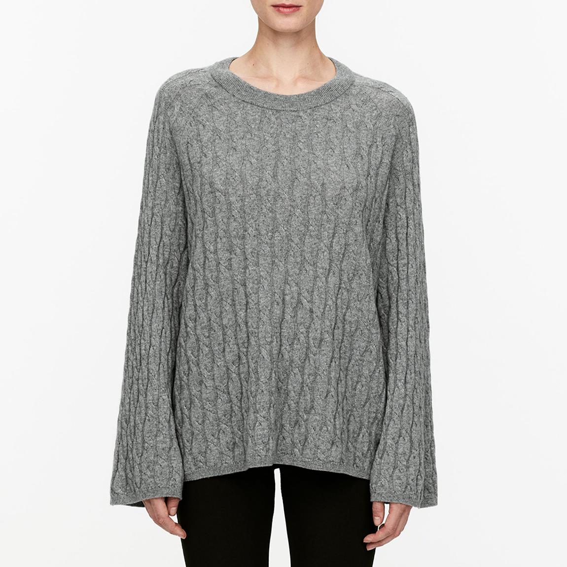 Grey Cable Knit Jumper main product photo