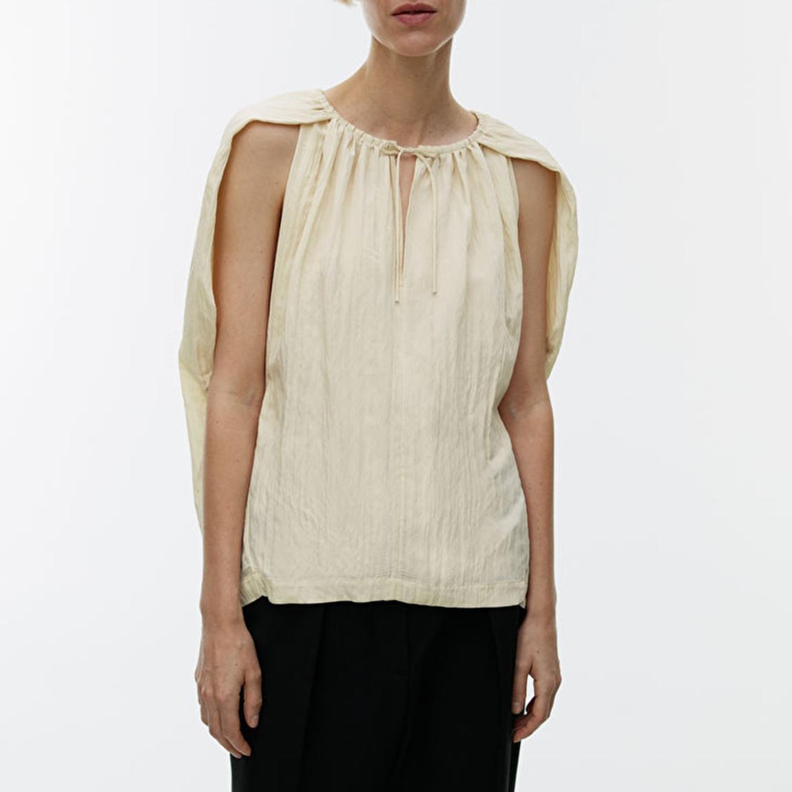 Pale Yellow Shawl Blouse main product photo