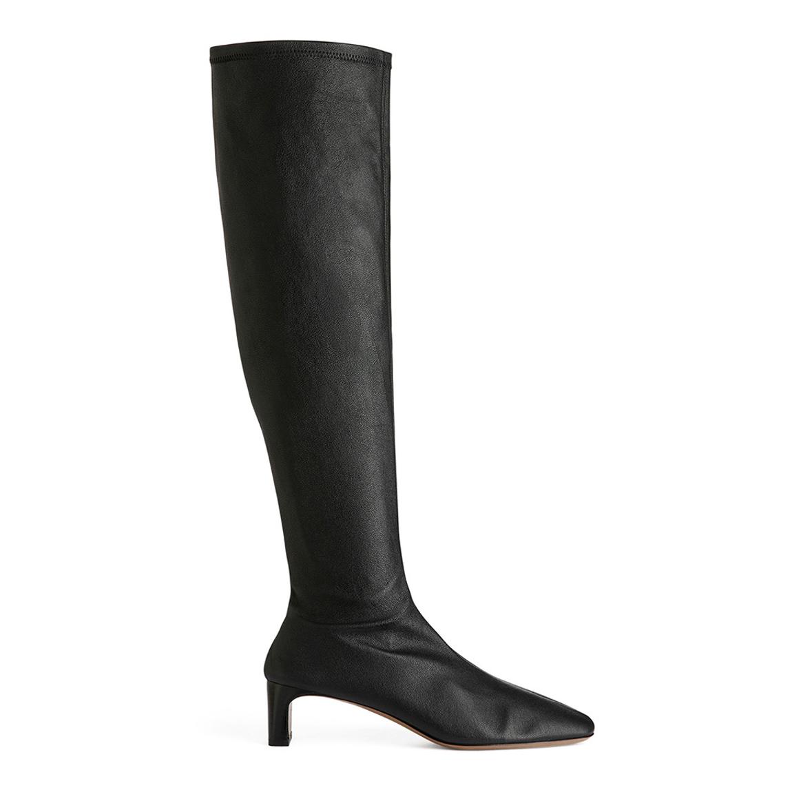 Black Long Slip On Boots main product photo