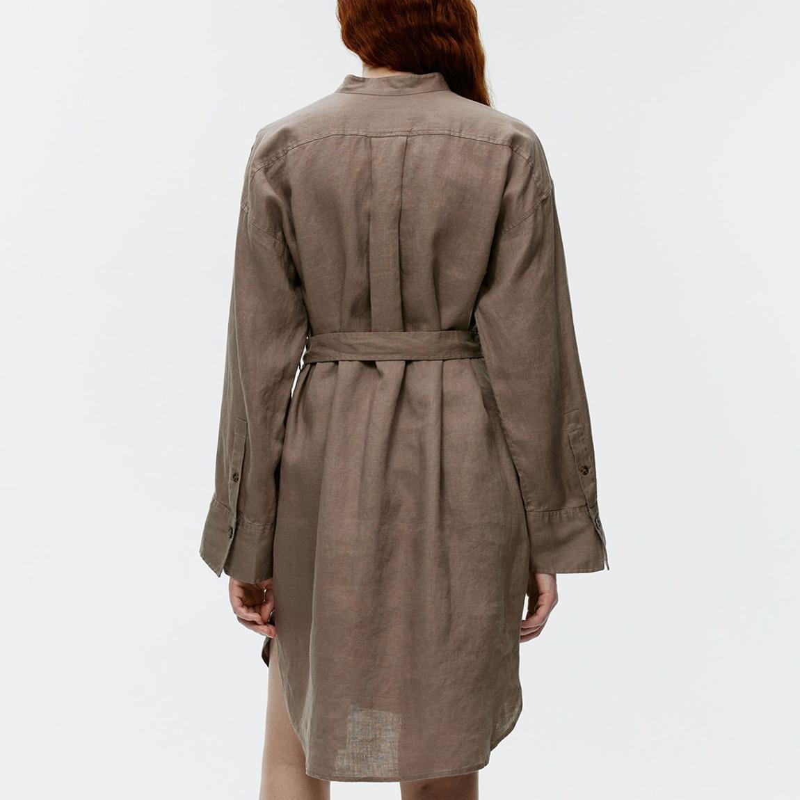 Brown Denim Tie Dress main product photo