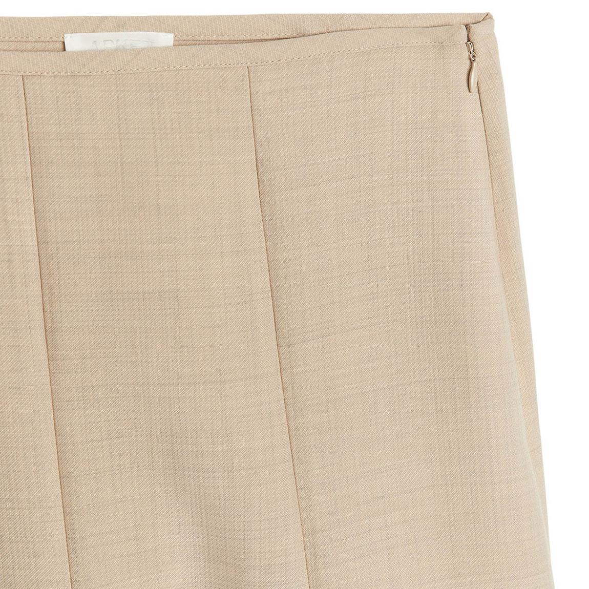 ARKET Beige Panel Flare Midi Skirt - BrandAlley