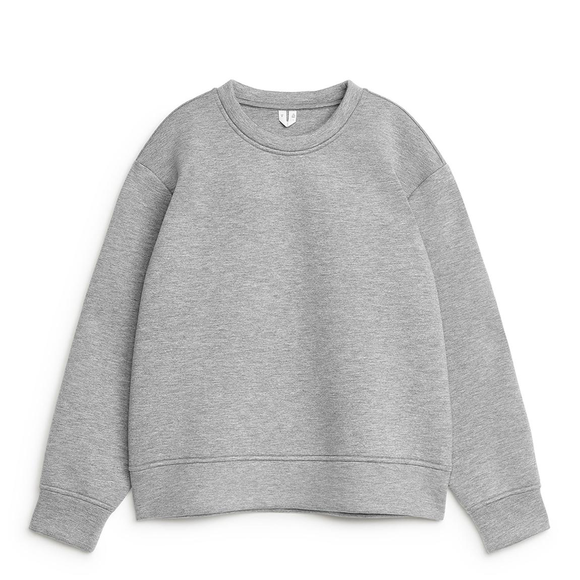 Grey Round Neck Regular Sweatshirt main product photo