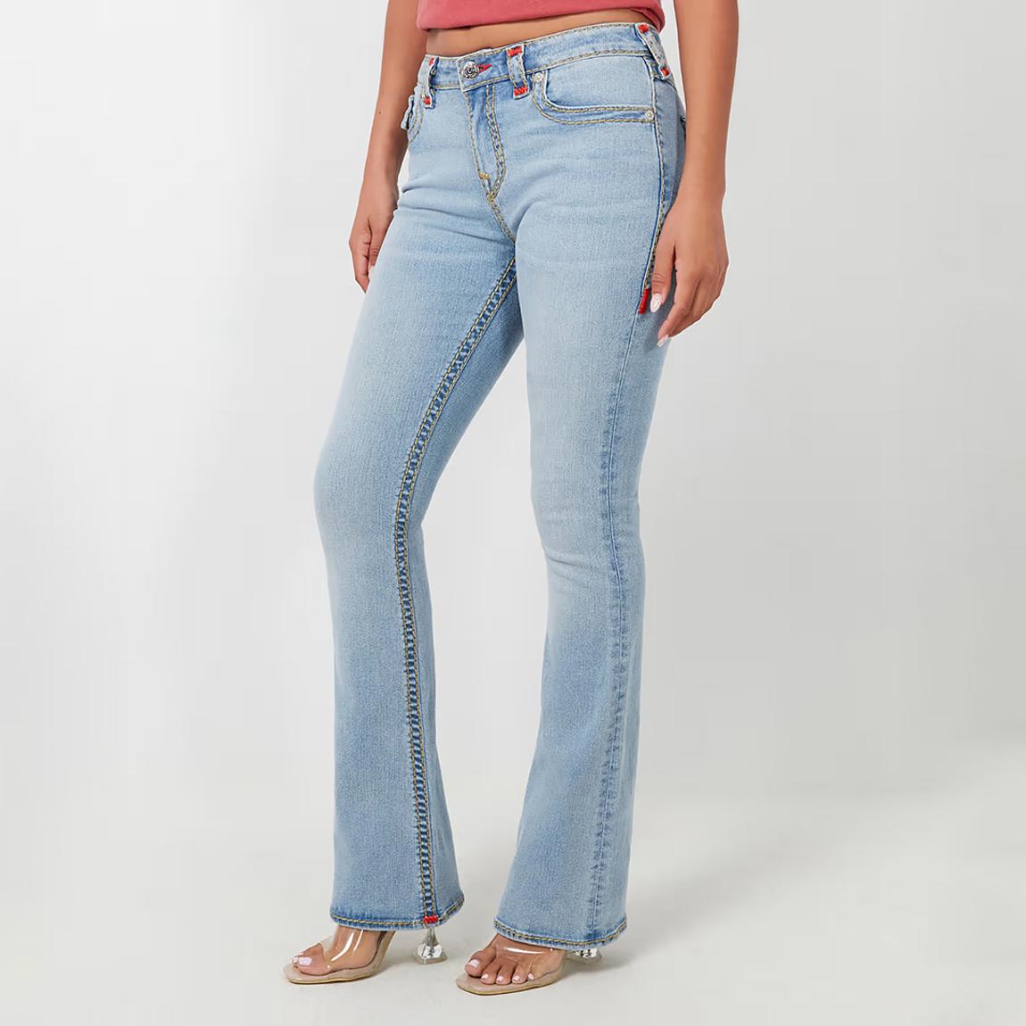 Light Wash Becca Mr Curvy Bootcut Stretch Jeans main product photo