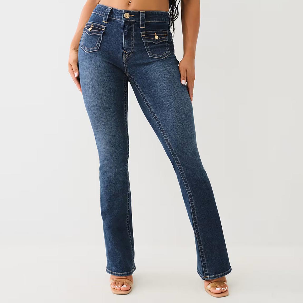 Dark Blue Becca Bootcut Stretch Jeans main product photo