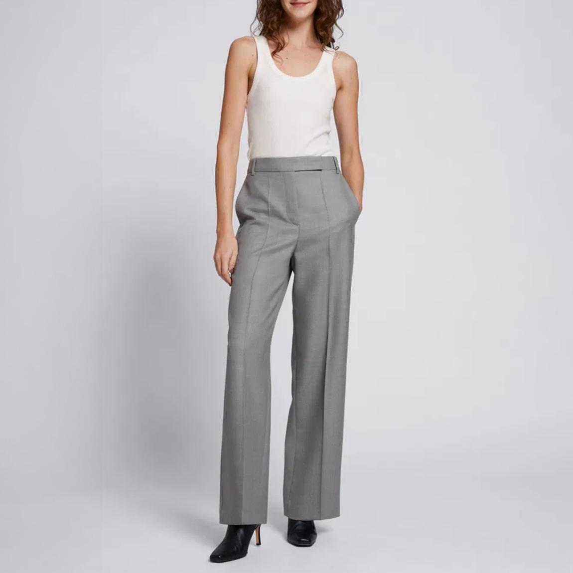 Grey Wool Relaxed Suit Trousers main product photo