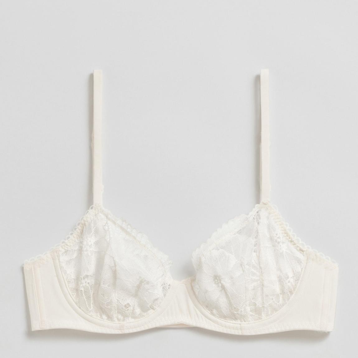 Cream Underwired Sheer Lacey Bra main product photo