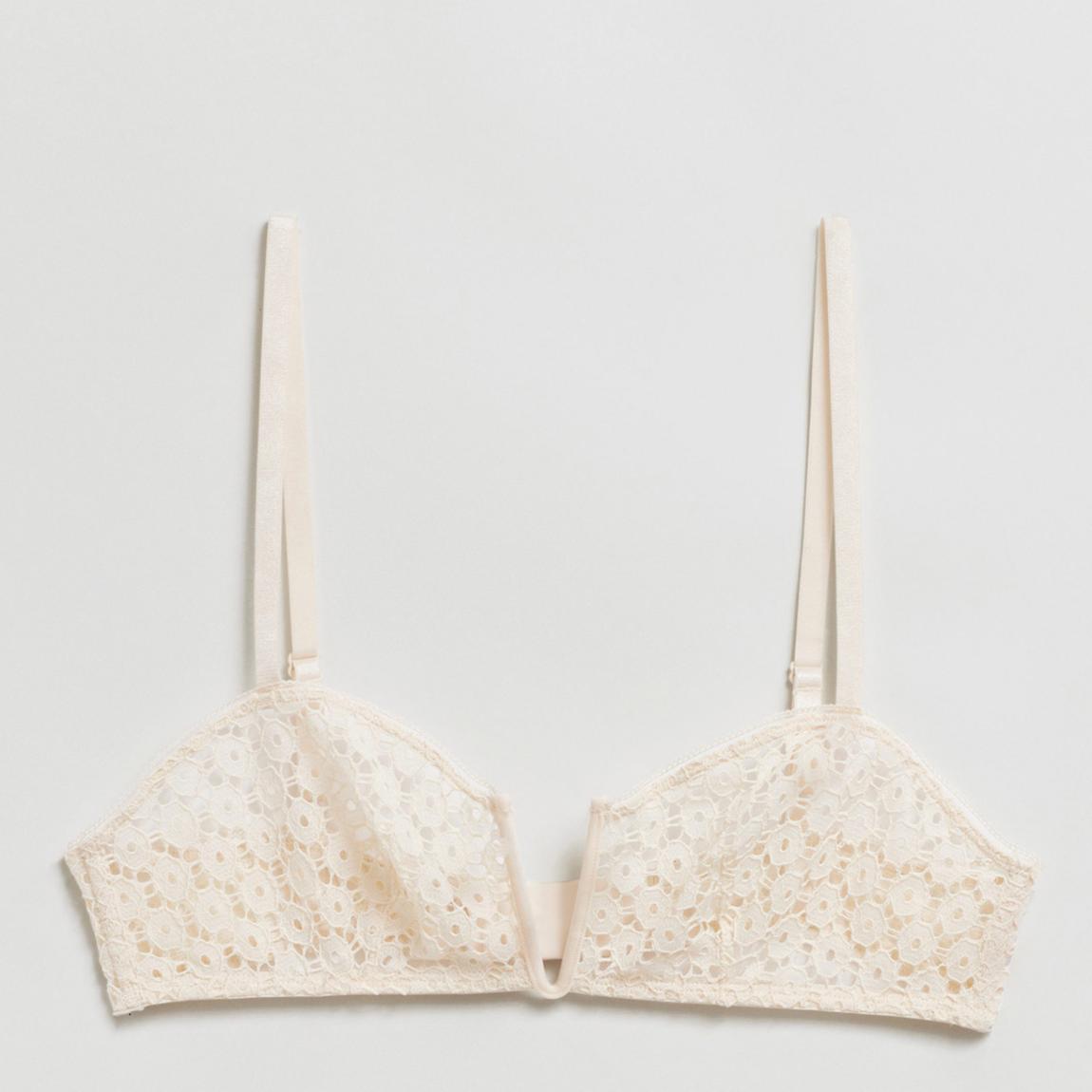 Apricot Sheer Lacey Bralette main product photo