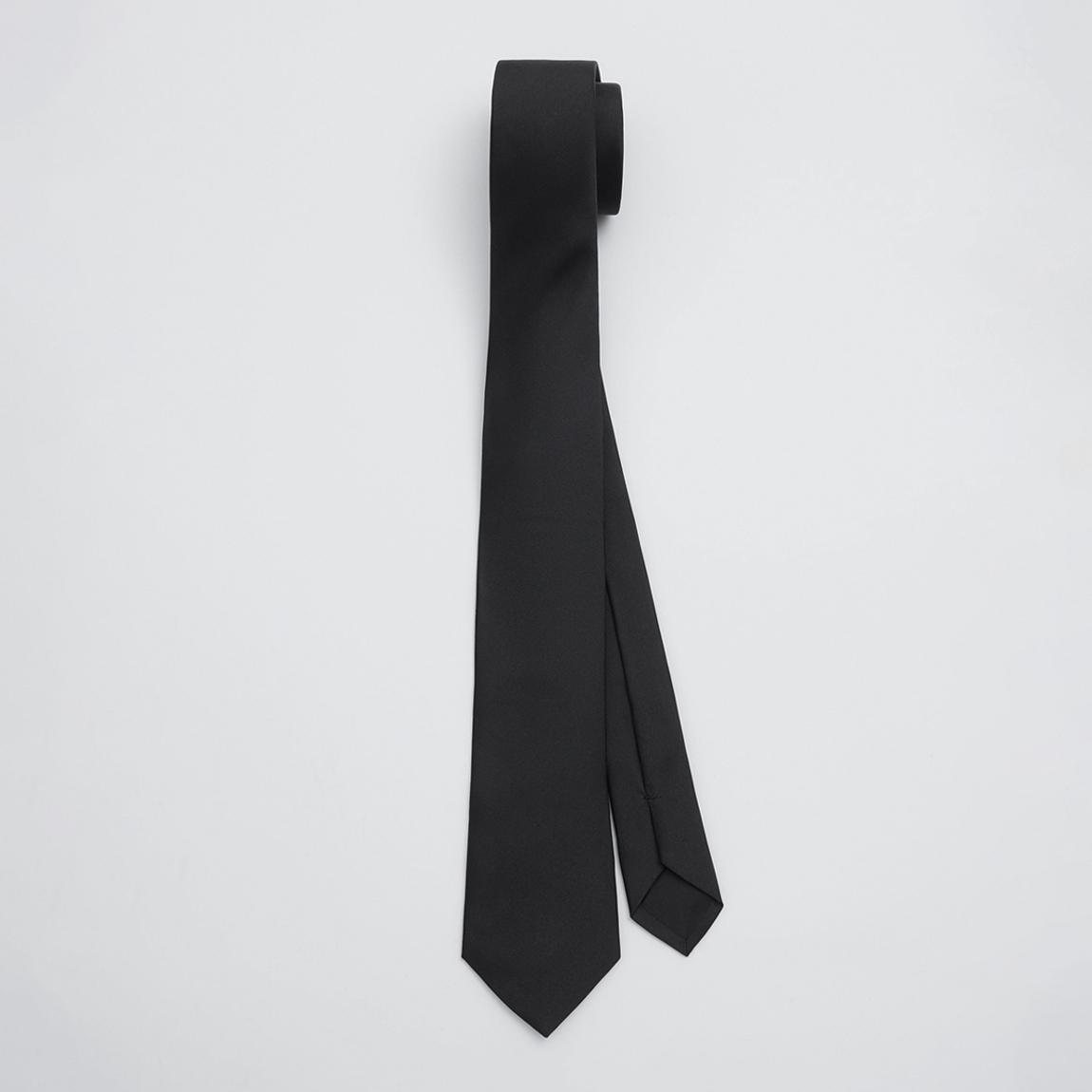Black Wide Silk Tie main product photo