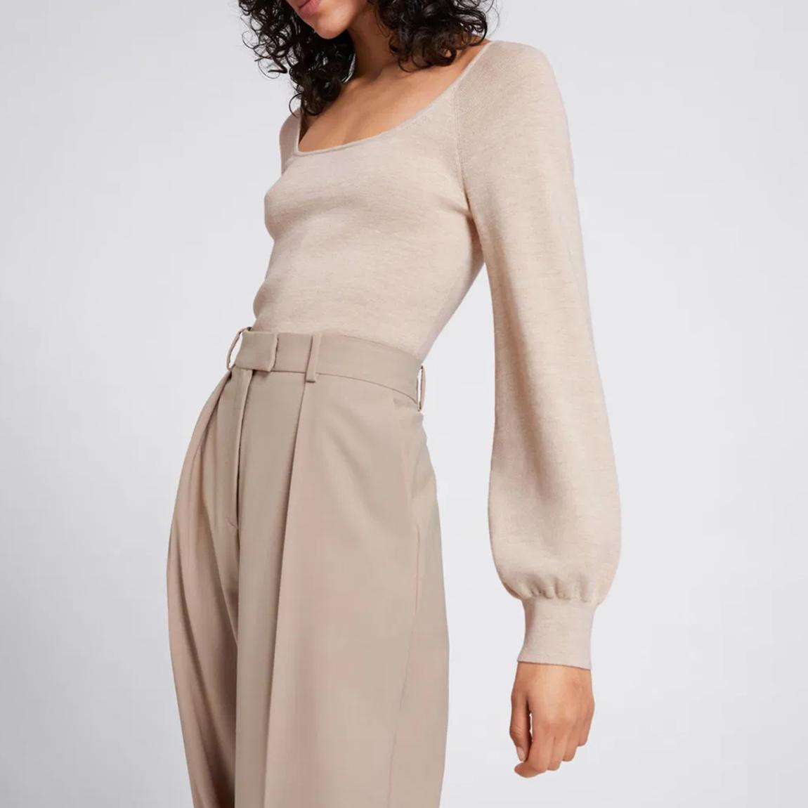 Beige Slim Fit Wool Blend Jumper main product photo
