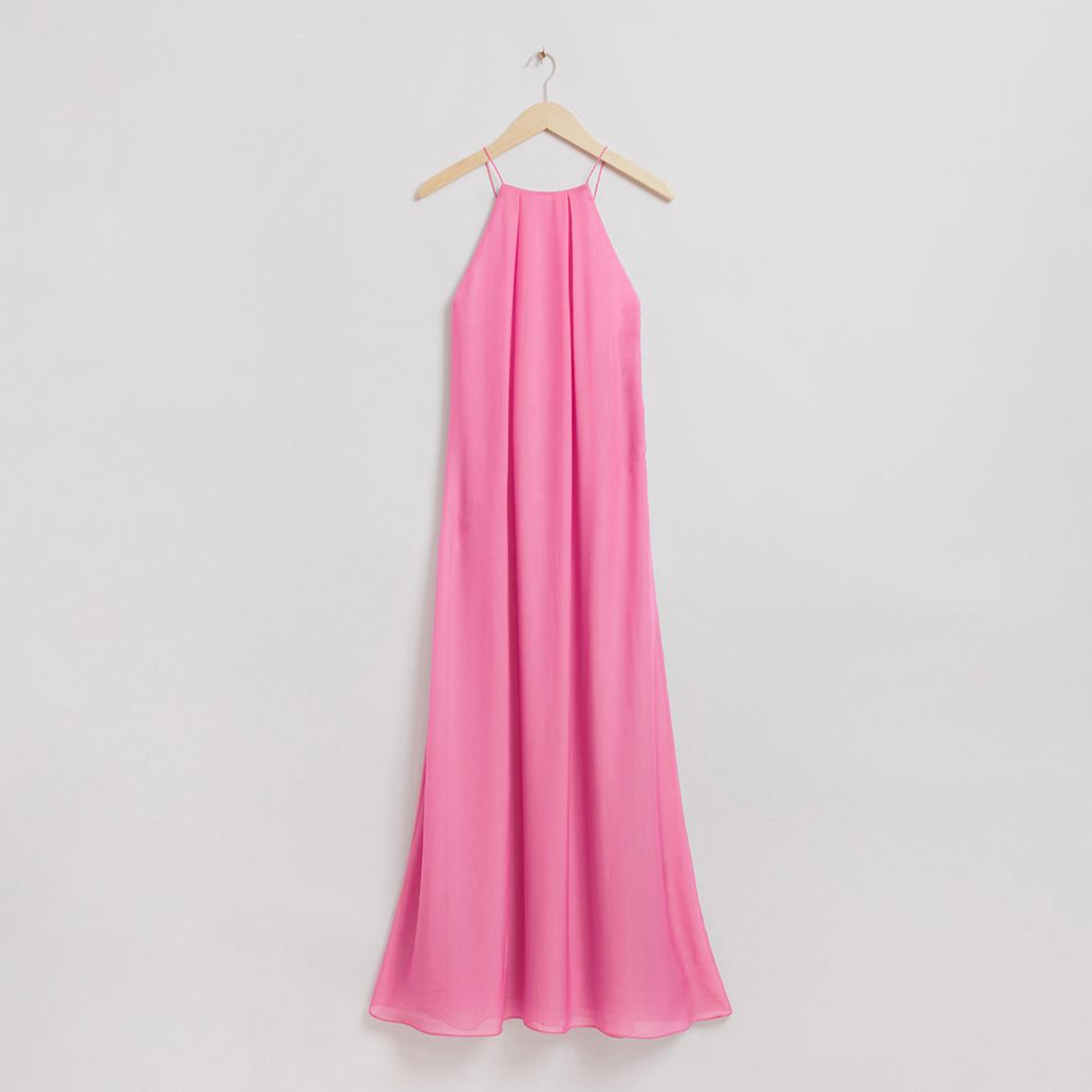 Hot Pink Strappy Halterneck Dress main product photo