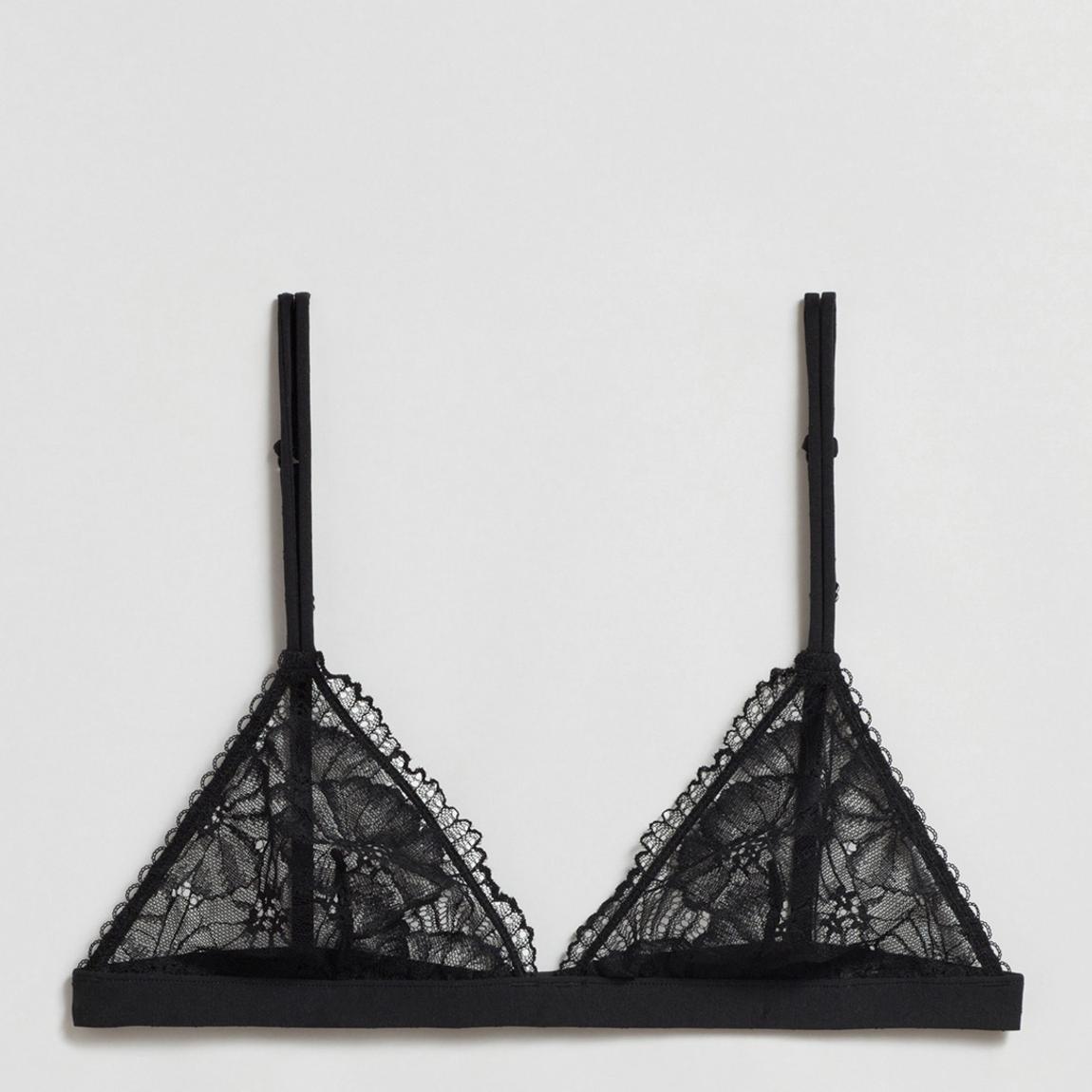 Black Lacey Bralette main product photo