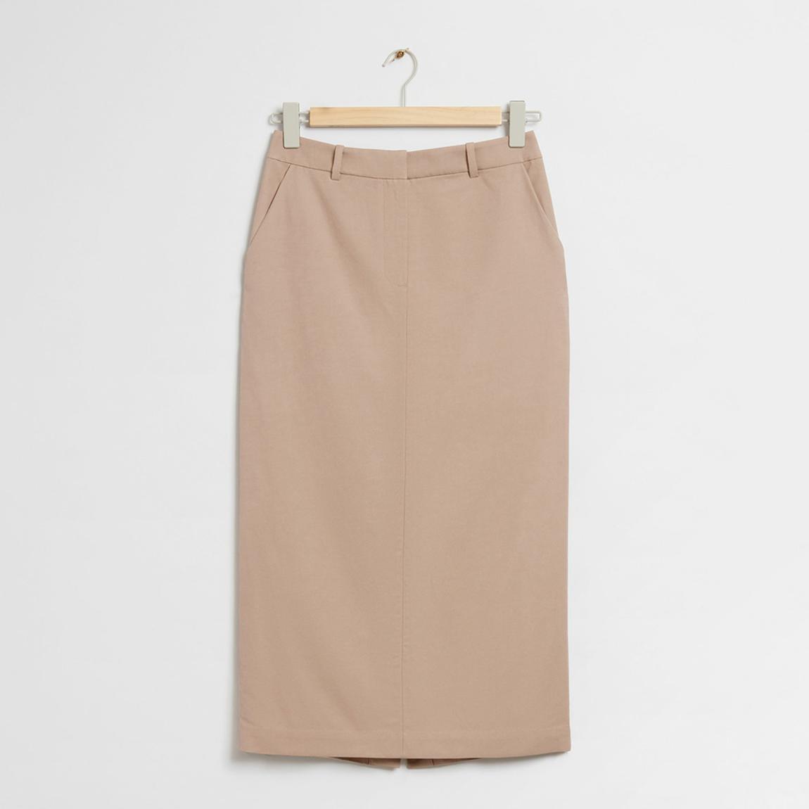 Beige ′90s Midi Pencil Skirt main product photo