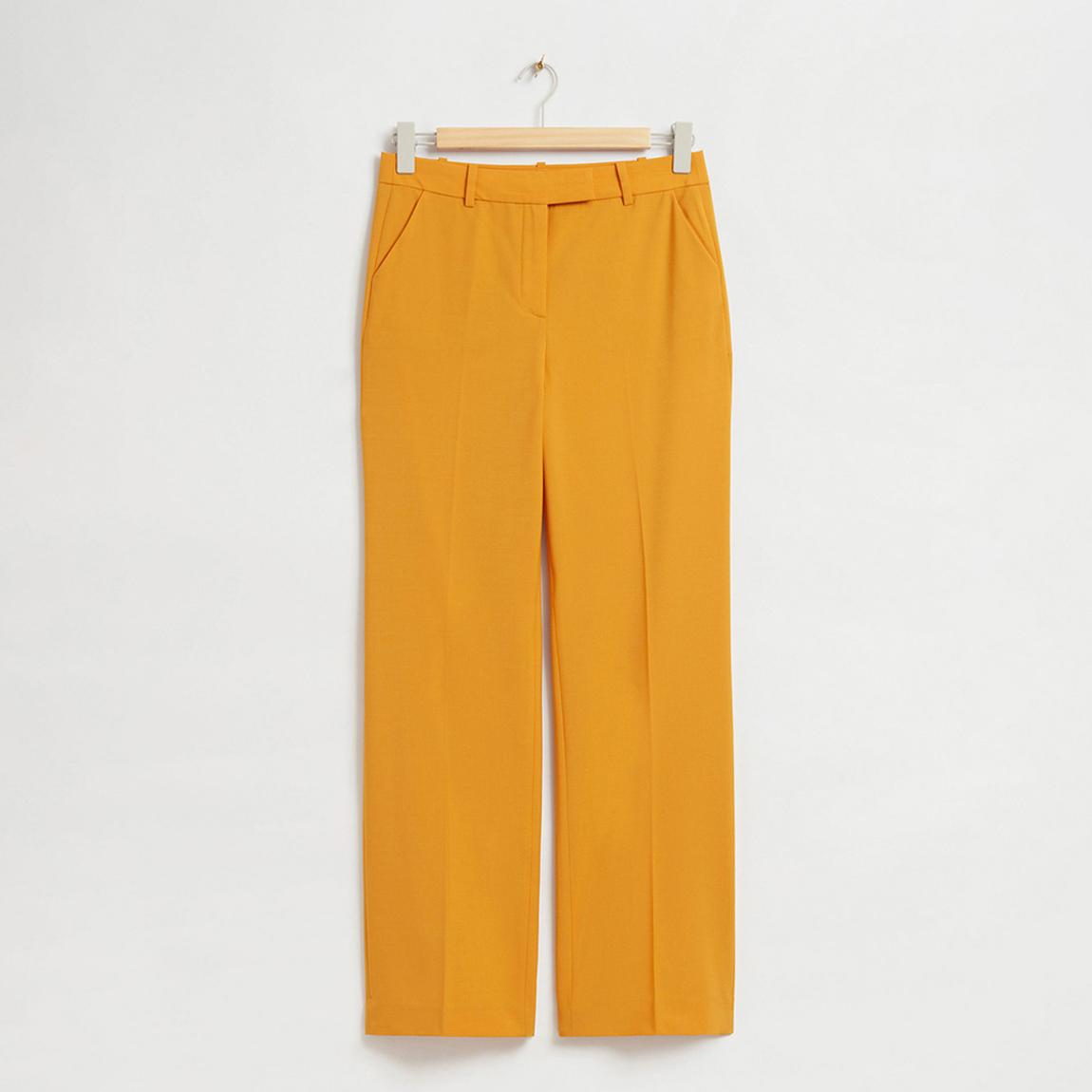 Yellow Wool Blend Straight Trouser main product photo