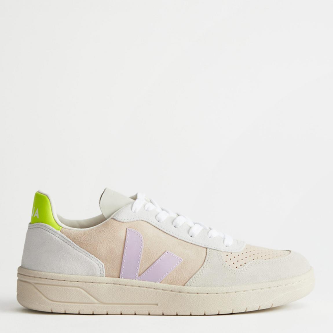 Veja V-10 Nude Leather Trainers main product photo