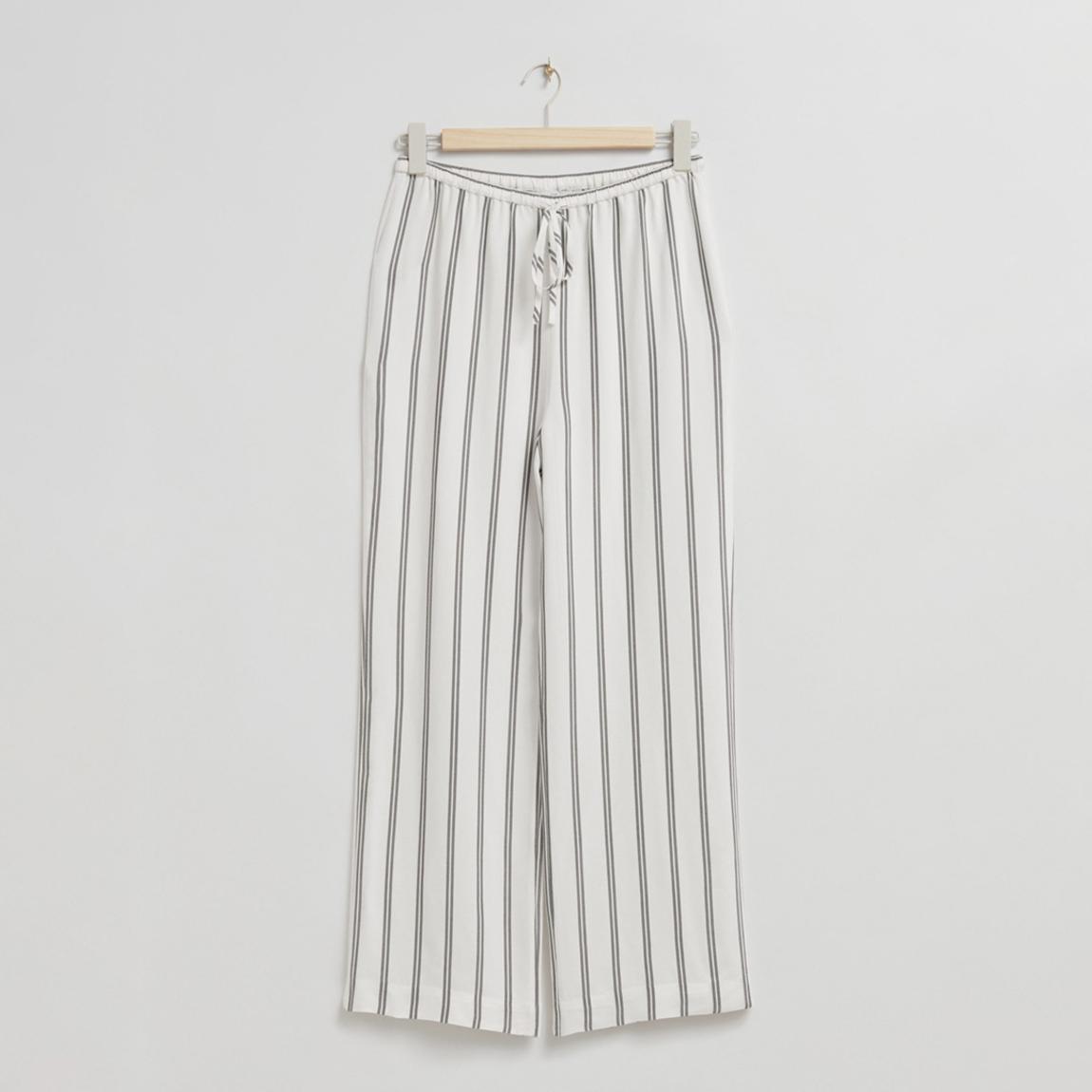 White Printed Relaxed Trousers main product photo