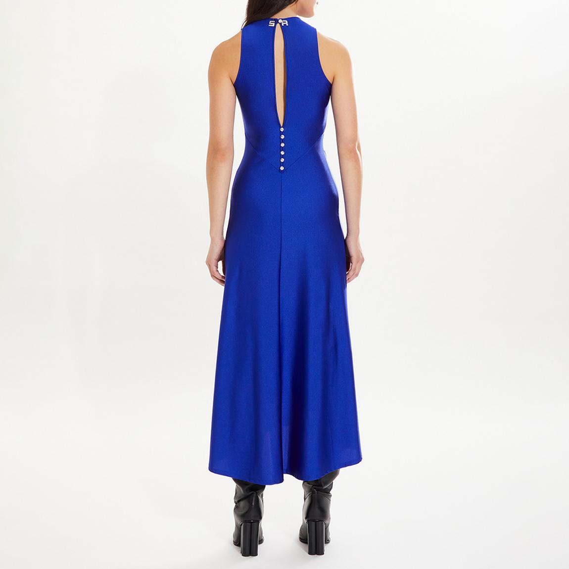 Royal Blue Shiny Jersey Dress main product photo