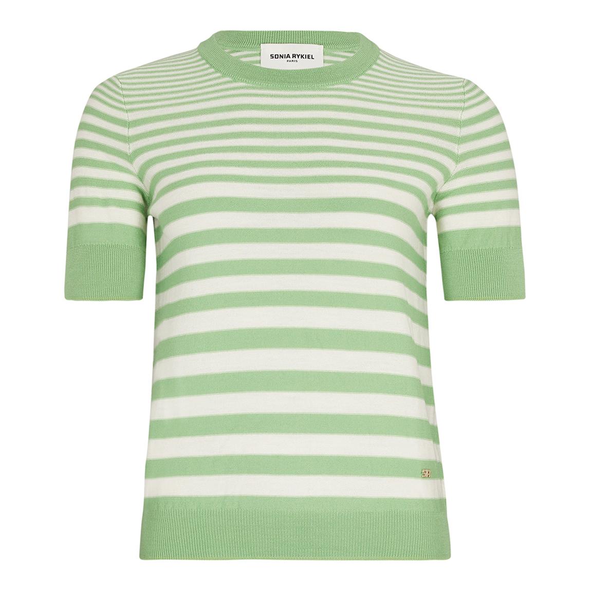 Green and White Wool Top main product photo