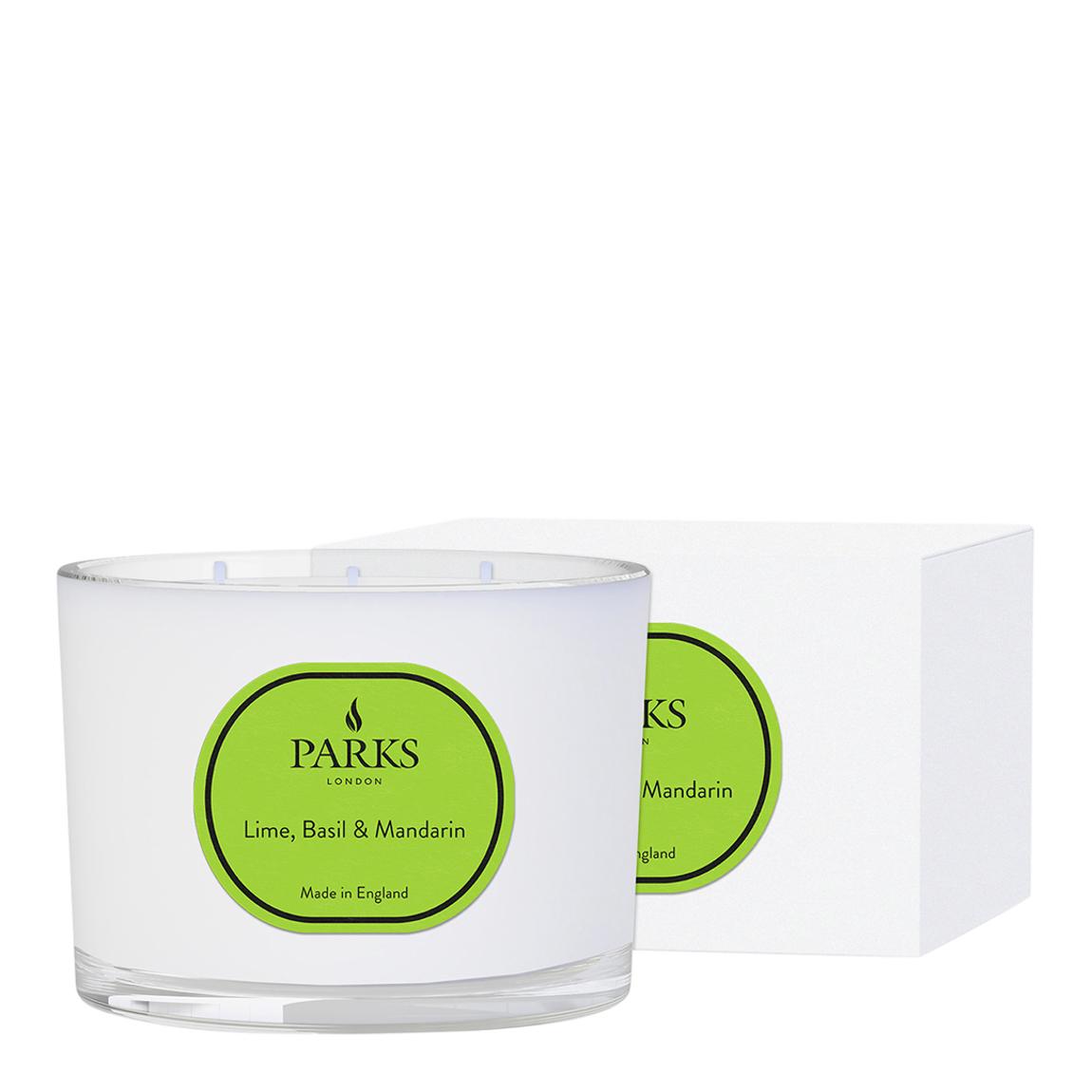 Lime, Basil & Mandarin 3 Wick Candle 380g main product photo