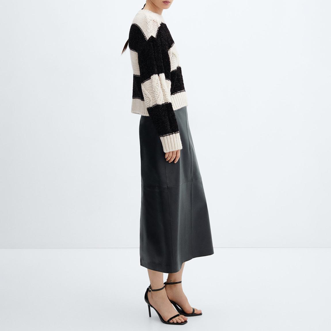 Black/White Lurex Stripe Jumper main product photo
