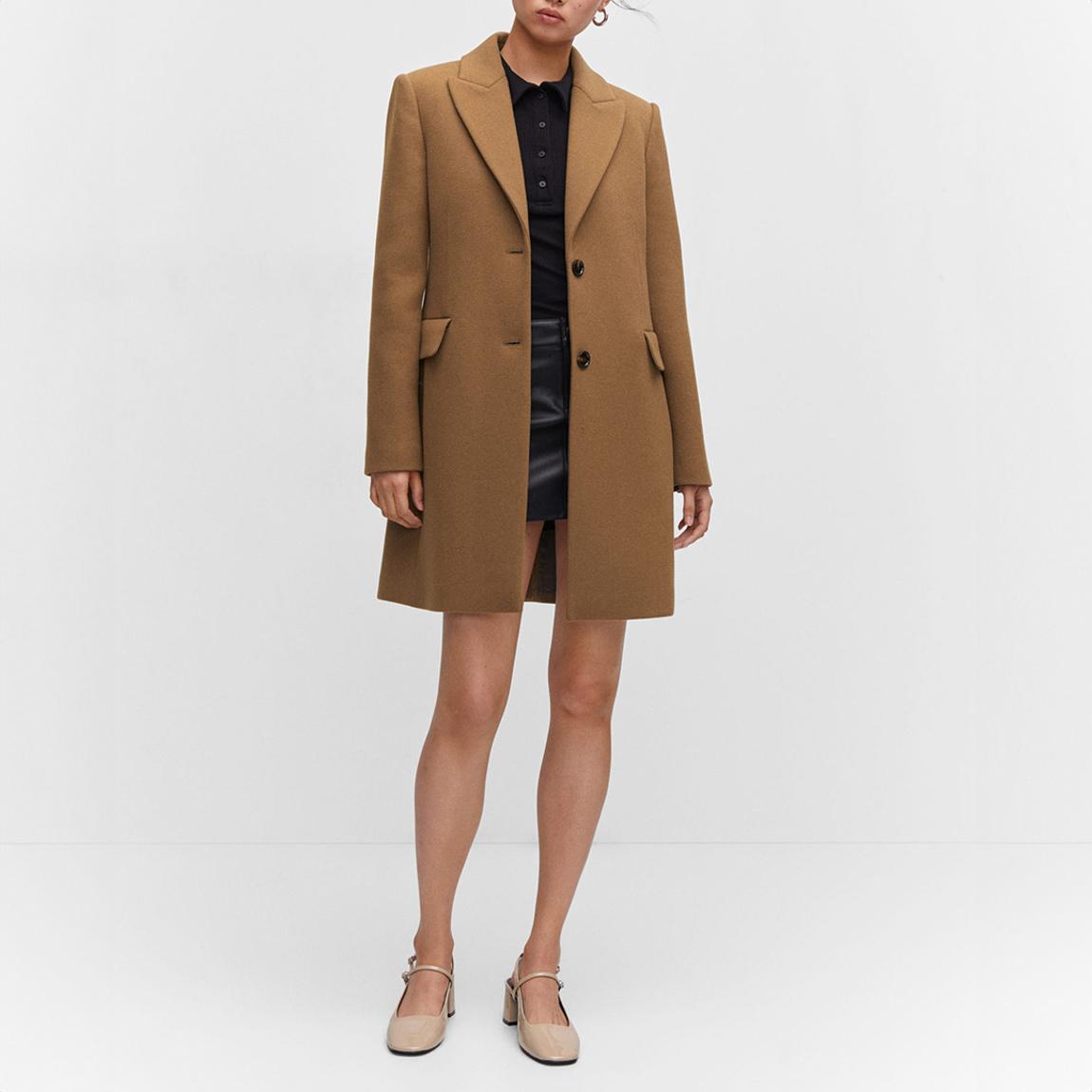 Brown Lapelled Wool Tailored Coat main product photo