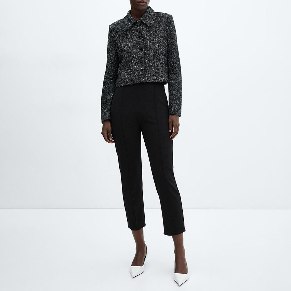 Black High-Waist Skinny Trousers main product photo
