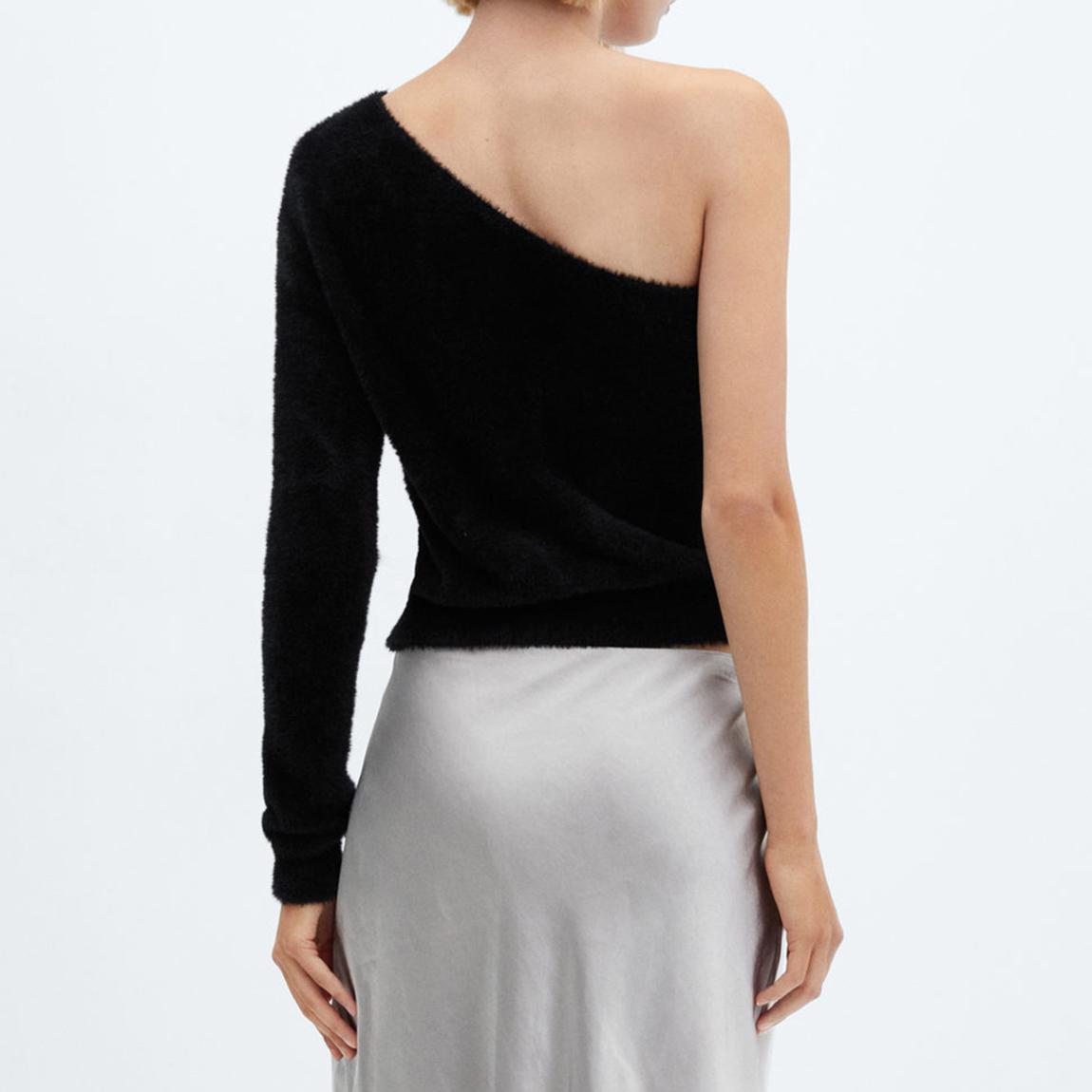Black Asymmetrical Textured Jumper main product photo